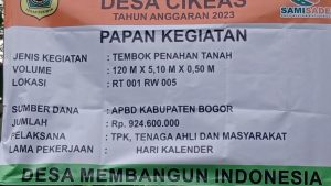 PEMDES CIKEAS BANGUN TEBING RAWAN LONGSOR 