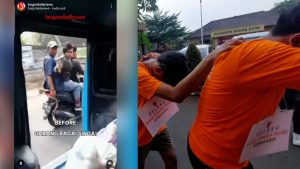 ACUNGKAN CELURIT SAMBIL KEJAR ANGKOT, REMAJA INI DIAMANKAN POLISI