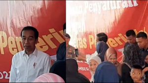 RATUSAN KPM BABAKAN SELFI BARENG JOKOWI