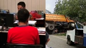 POLISI AMANKAN SOPIR TRUK TRONTON