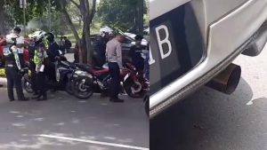 PULUHAN MOTOR DAN MOBIL, TERJARING RAZIA KNALPOT BRONG