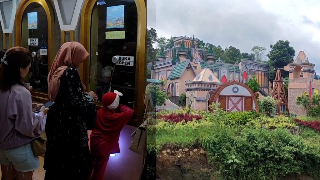 libur lebaran wisata istana kerajaan di puncak diserbu pengunjung