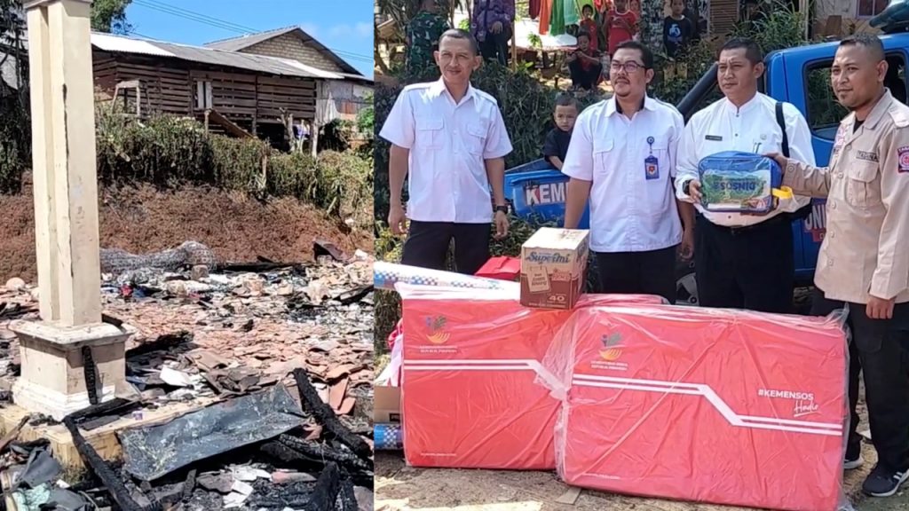 Dinsos Berikan Bantuan Korban Kebakaran di Cihaur Simpenan