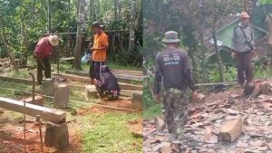 Korban Kebakaran Hidup Sebatangkara di Kecamatan Jampang Tengah, Dibangunkan Rumah Oleh Masyarakat