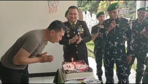 Di Hari Bhayangkara ke 78 – Kodim 0607 Kota Sukabumi Berikan Surprise ke Kapolres