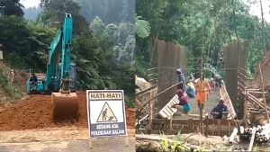 Pembangunan Khawatir Hujan, Jalan Kadudampit Sukalarang Dibangun