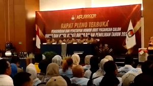 kpu kabupaten bogor gelar pengundian dan penetapan nomor urut paslon bupati dan wakil bupati
