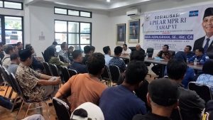 ANGGOTA DPR RI SOSIALISASIKAN 4 PILAR KEBANGSAAN DI  KECAMATAN PALABUHANRATU KABUPATEN SUKABUMI
