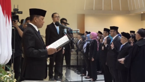 238 Pimpinan Tinggi Kementerian Sekretariat Negara Dilantik, Dilaksanakan Secara Hibrid Dari Gedung Krida Bhakti Jakarta.