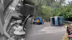 Mobil Dinas Plat Cianjur Alami Kecelakaan Di Jalur Cikidang