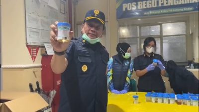 Razia Gabungan Lapas Gunung Sindur, 122 Orang Tes Urin