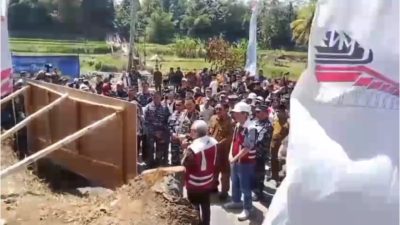 Pembangunan Jembatan Gantung Leuwidingding Dimulai, Hubungkan Jampangtengah dan Gunungguruh