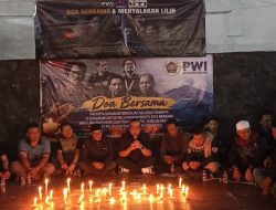 Jurnalis Sukabumi Gelar Doa Bersama untuk Wartawan Hilang Kontak Saat Liput Erupsi Anak Krakatau