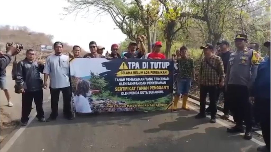 TPU Diduga Tercemar Limbah TPA Cikundul, Warga Tutup Akses dan Desak Pemkot Sukabumi Bertindak
